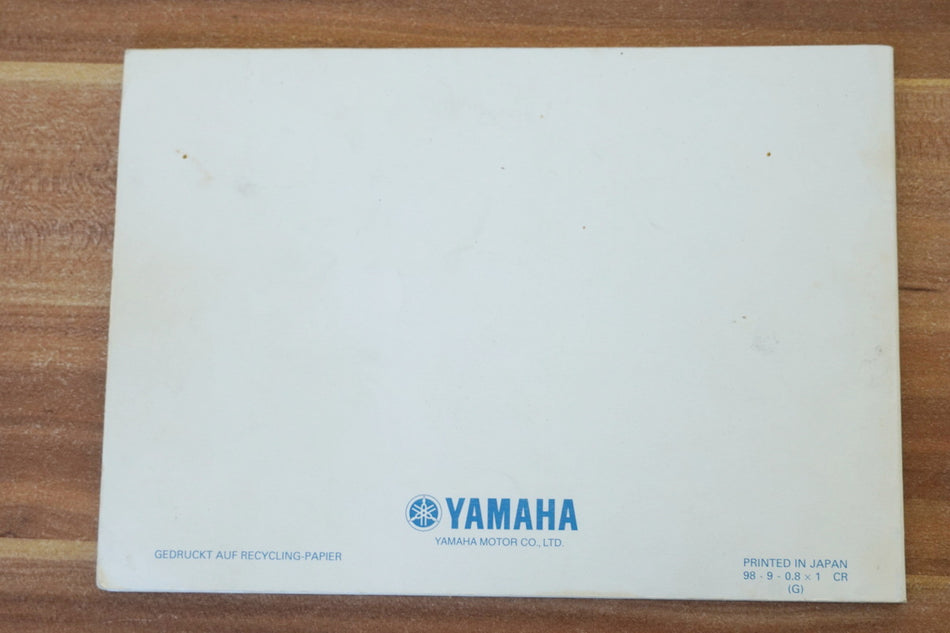 YAMAHA XJR 1300 RP02 Manual de instrucciones de uso