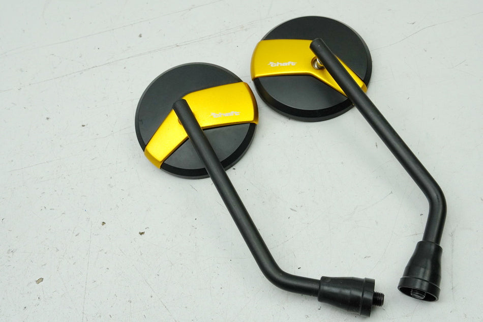 SUZUKI GSX 750 AE INAZUMA Espejos izquierdo derecho Par de espejos retrovisores (mango dorado)