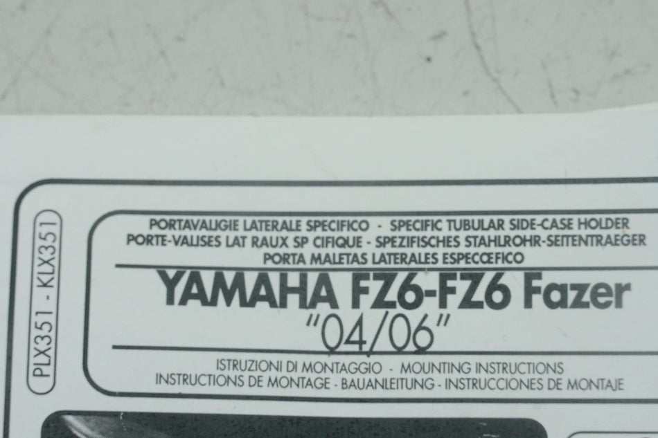 YAMAHA FZ6 N FAZER RJ07 Soporte Maleta Lateral GIVI PLX 351 para Monokey