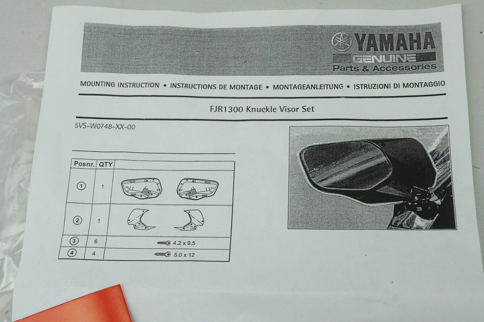 YAMAHA FJR 1300 A AE AS - Windabweiser Set für Spiegel Cover Knuckle Visors