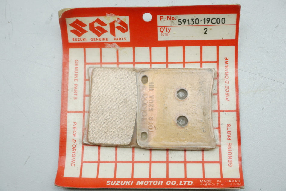 Pastillas de freno Suzuki 59130-19C00 (59100-19820) originales - NUEVAS
