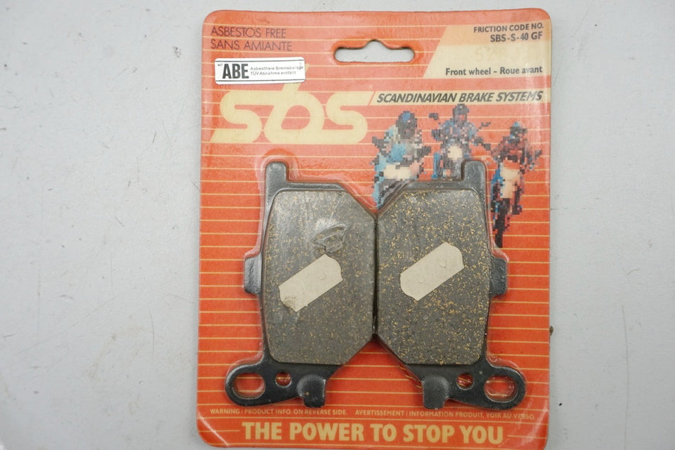 Brake Pads SBS-S-40 GF - 528 HF Yamaha XS XJ RD - NEW
