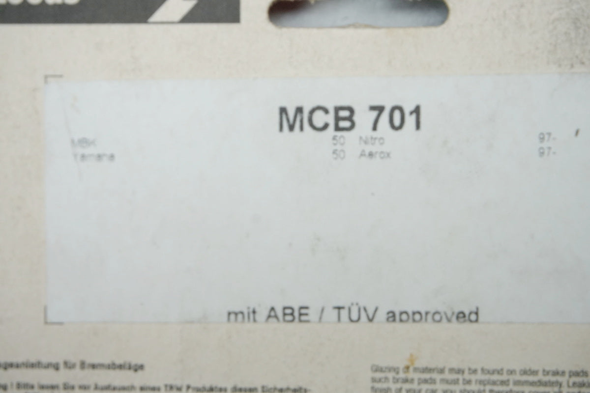 Pastillas de freno Lucas TRW MCB701 originales para MBK Yamaha - NUEVAS