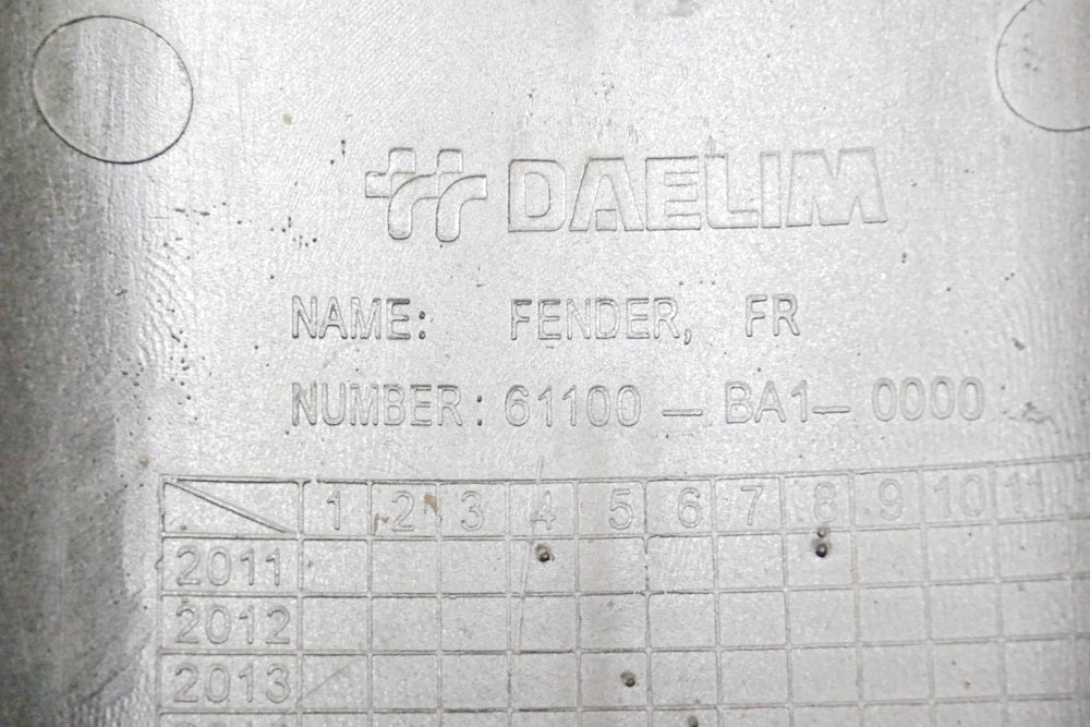 DAELIM VL 125 FI DAYSTAR BA1 Guardabarros delantero DAE-61100-BA1-2000-WG