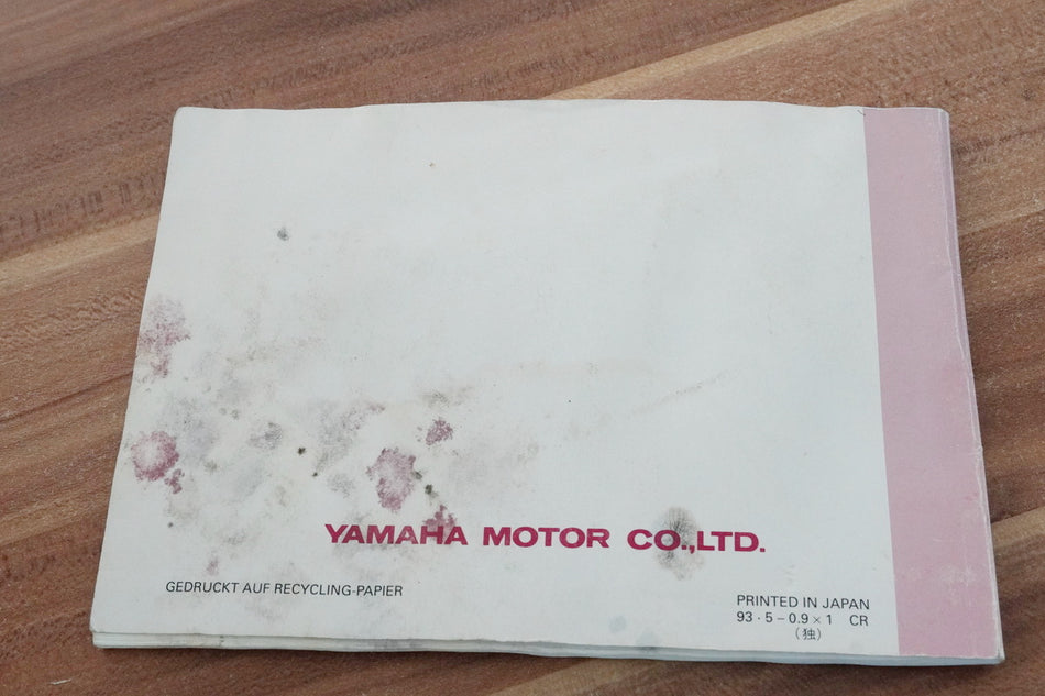 MANUAL DE INSTRUCCIONES YAMAHA XV 535 S / XV 500 S 3BT (3BT-28199-G0)