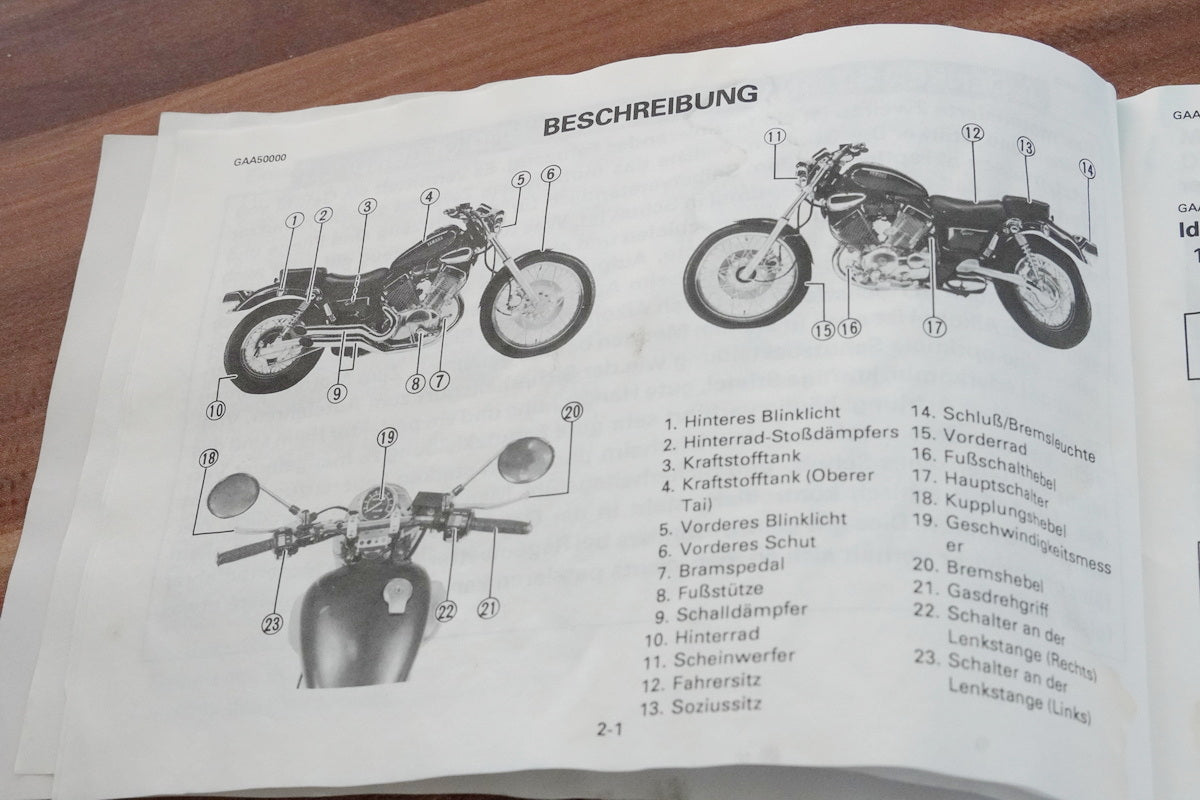 MANUAL DE INSTRUCCIONES YAMAHA XV 535 S / XV 500 S 3BT (3BT-28199-G0)