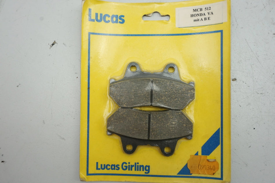 Pastillas de freno Lucas MCB512 originales con ABE Honda CB CX XBR VT - NUEVO