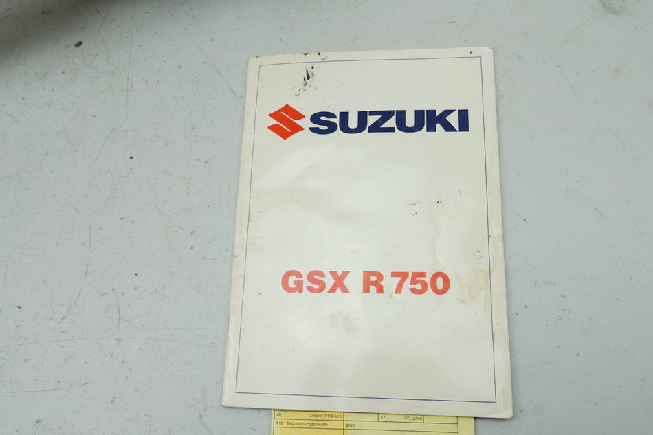 SUZUKI GSX-R 750 SRAD chasis y papeles, pipa de dirección, documentos, tipo de homologación austriaco