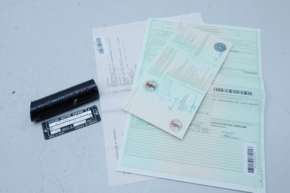 SUZUKI UH 200 G CD BURGMAN Rahmen & Brief Rahmenkopf Typenschild + COC Dokument
