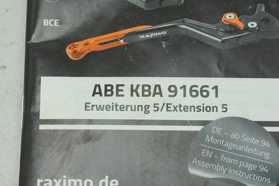 KTM 1290 SUPERDUKE R Kupplungshebel RAXIMO Bremshebel Bremsgriff Kupplungsgriff
