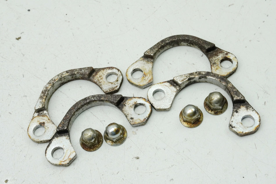 KAWASAKI EN 500 EN 500A Krümmer Schellen Halbmond Halter Flansch Auspuff