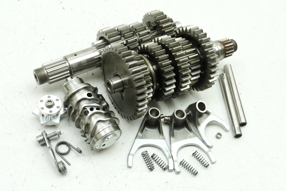 KTM 1290 SUPERDUKE Caja de cambios Eje de transmisión Eje de salida Tambor selector Horquillas selectoras