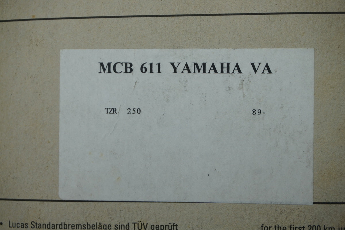 Pastillas de freno originales Lucas MCB611 Yamaha TZR TZ - NUEVO