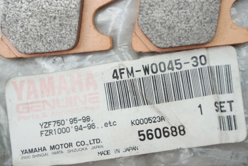 Yamaha Bremsbeläge Bremsklötze Satz original 4FM-W0045-30 YZF - NEU