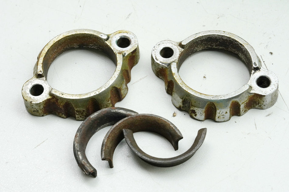 HONDA CB 250 G CB250G Soporte Colector Abrazaderas Media Luna Juego Brida Corona 74-77
