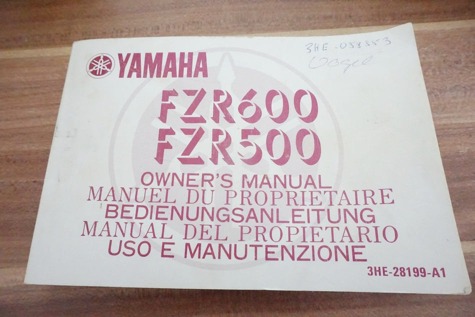 YAMAHA FZR 600 R 3HE Manual de usuario Manual de instrucciones