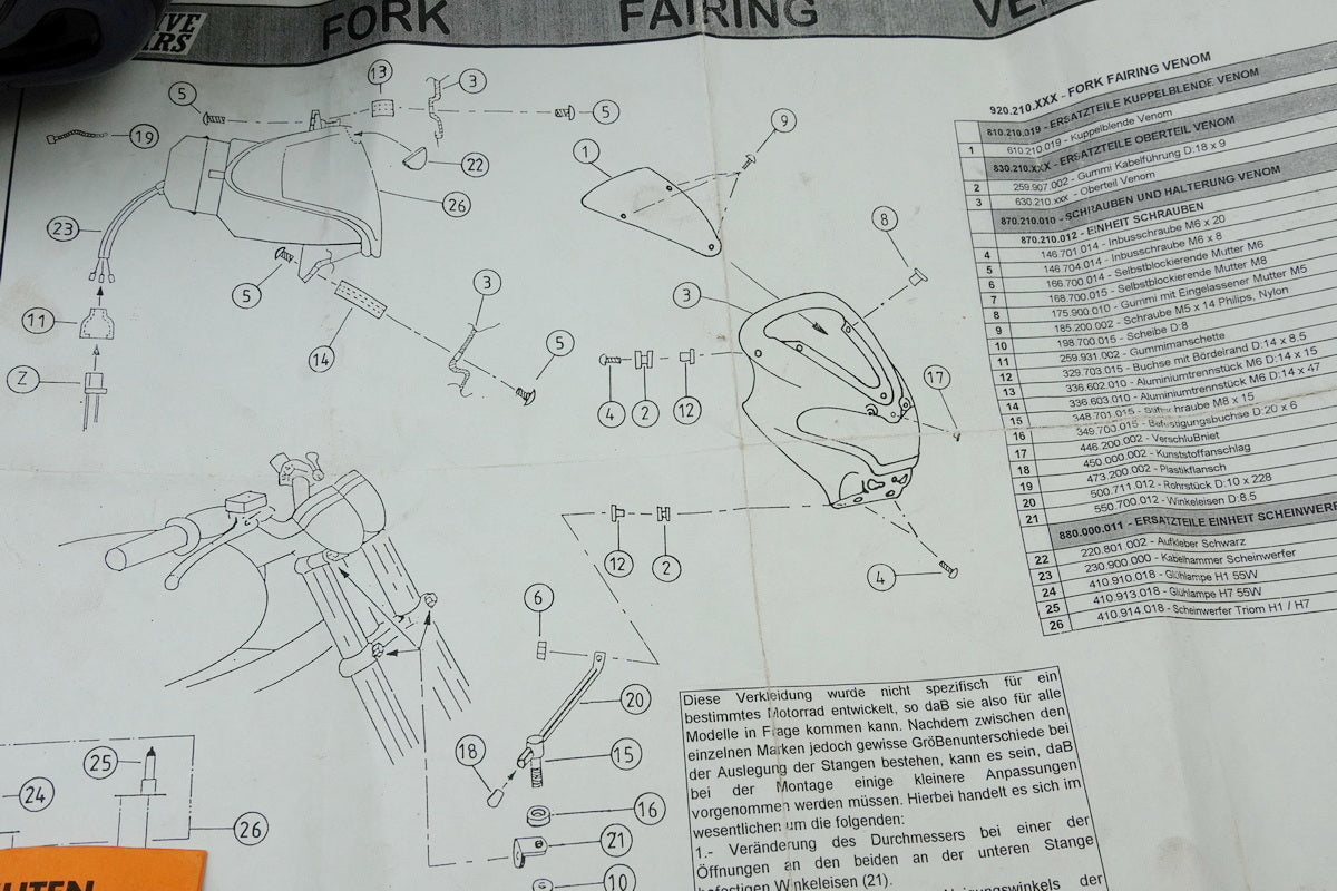 HONDA NTV 650 RC33 REVERE Carenado delantero Faro Máscara de faro Cúpula Cubierta