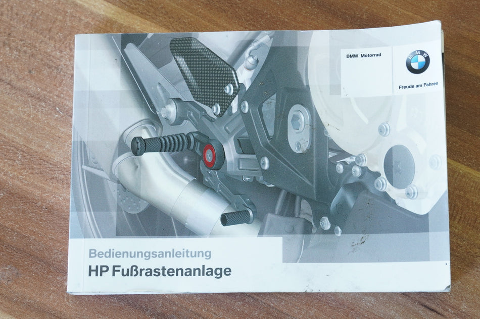 BMW S 1000 RR K46 K42 HP - Manual de instrucciones para el sistema de reposapiés