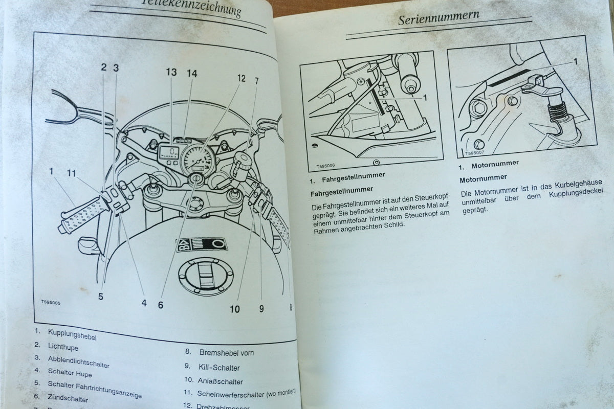TRIUMPH DAYTONA 955 i T 595 N Manual del propietario Manual de instrucciones Manual 02-06