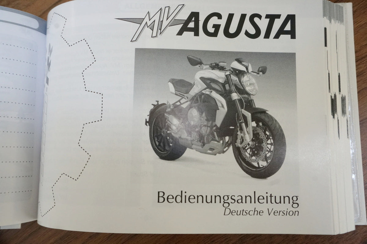 MV AGUSTA BRUTALE 800 DRAGSTER RR B322BB Bedienungsanleitung Handbuch D IT GB FR