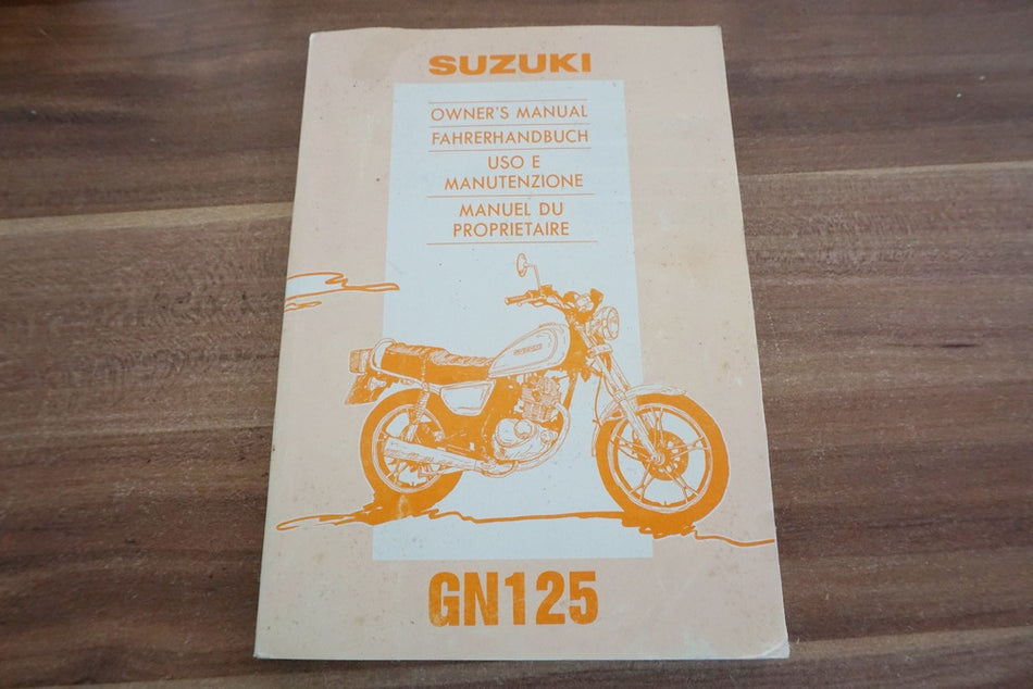 SUZUKI GN 125 NF41A Manual de instrucciones Manual del conductor Manual de operación