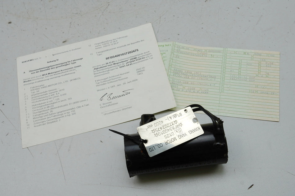 KYMCO GRAND DINK 125 S4 Chasis y papeles permiso de circulación documentos placa de características