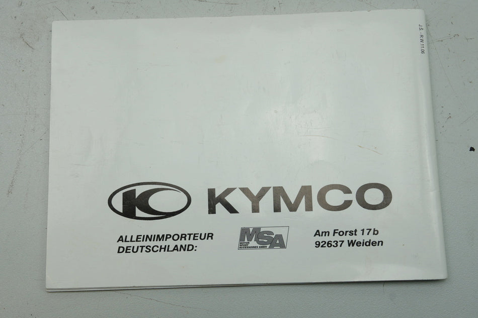 KYMCO GRAND DINK 125 S4 Manual del usuario Manual de instrucciones Guía de funcionamiento
