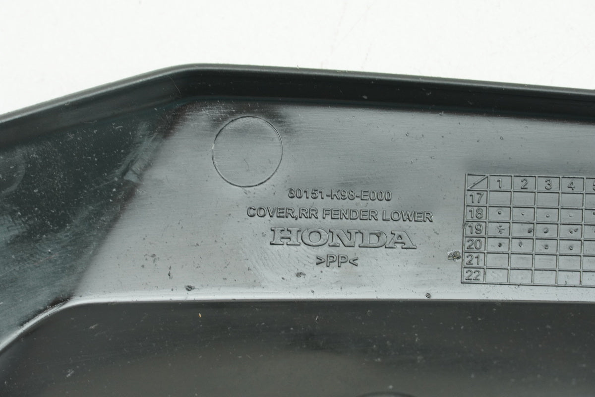 HONDA CB 125 R JC91 Cover License Plate Holder Wheel Arch Fender Splash Guard Fairing