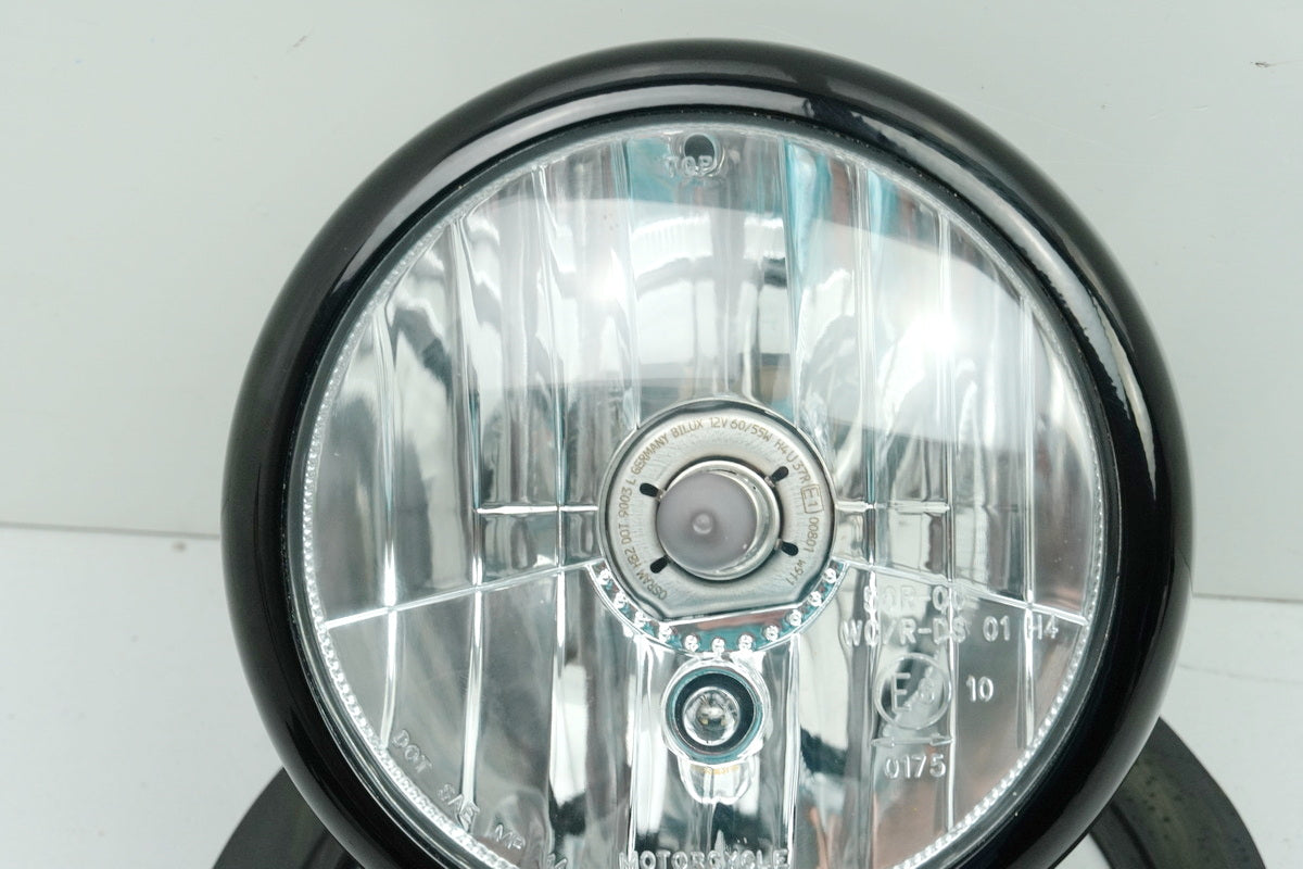 Indian Scout Bobber Scheinwerfer original Lampe schwarz Gehäuse Lampenglas