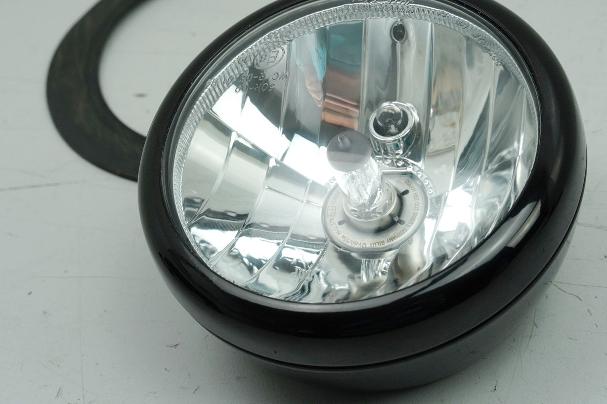 Indian Scout Bobber Scheinwerfer original Lampe schwarz Gehäuse Lampenglas