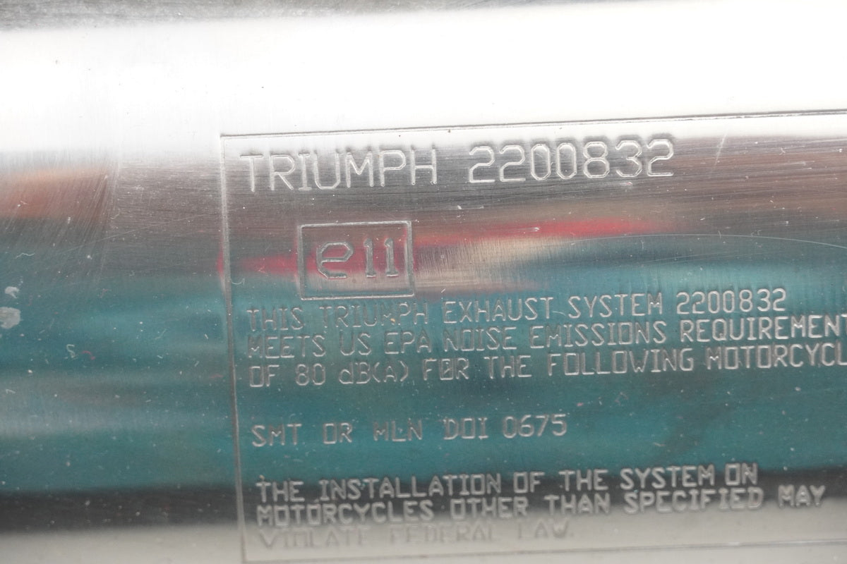 TRIUMPH STREET TRIPLE 675 D67LD Auspuff original links & rechts Schalldämpfer