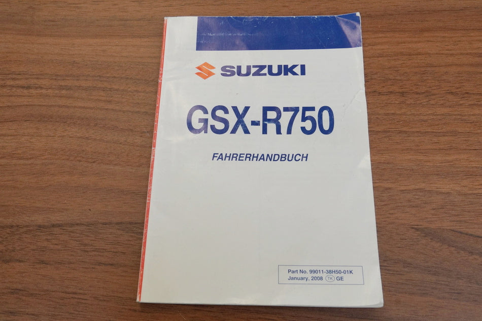 SUZUKI GSX-R 750 WVCW K8 K9 L0 manual de usuario original