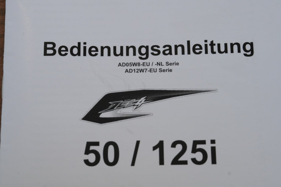 SYM Jet 4 50 AD05W8 Bedienungsanleitung original Handbuch Betriebsanleitung