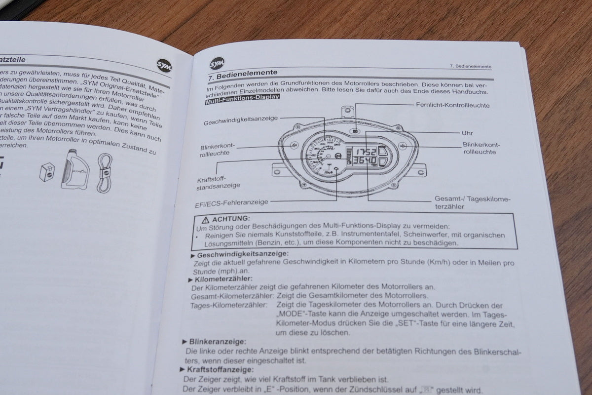 SYM Jet 4 50 AD05W8 Owner's Manual original Handbook Operating Instructions