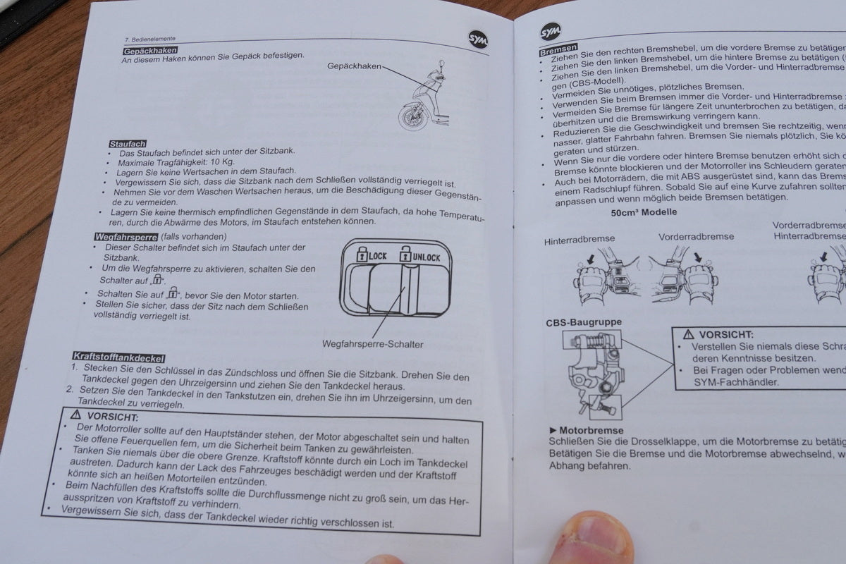 SYM Jet 4 50 AD05W8 Owner's Manual original Handbook Operating Instructions