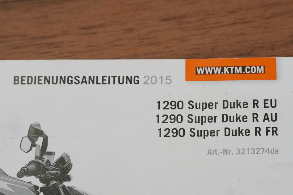 KTM 1290 SUPERDUKE R Manual de instrucciones orig. Manual Guía de uso 14-16
