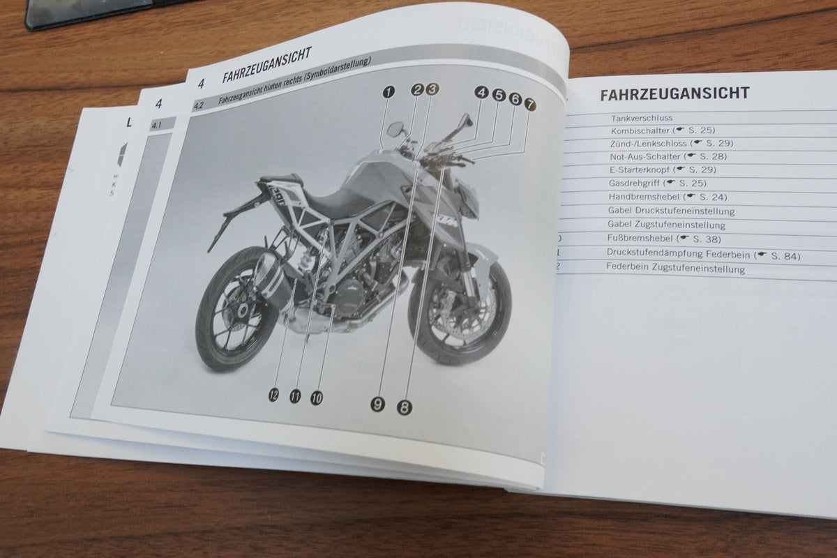 KTM 1290 SUPERDUKE R Bedienungsanleitung orig. Handbuch Betriebsanleitung 14-16