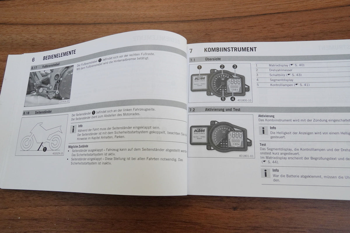 KTM 1290 SUPERDUKE R Bedienungsanleitung orig. Handbuch Betriebsanleitung 14-16