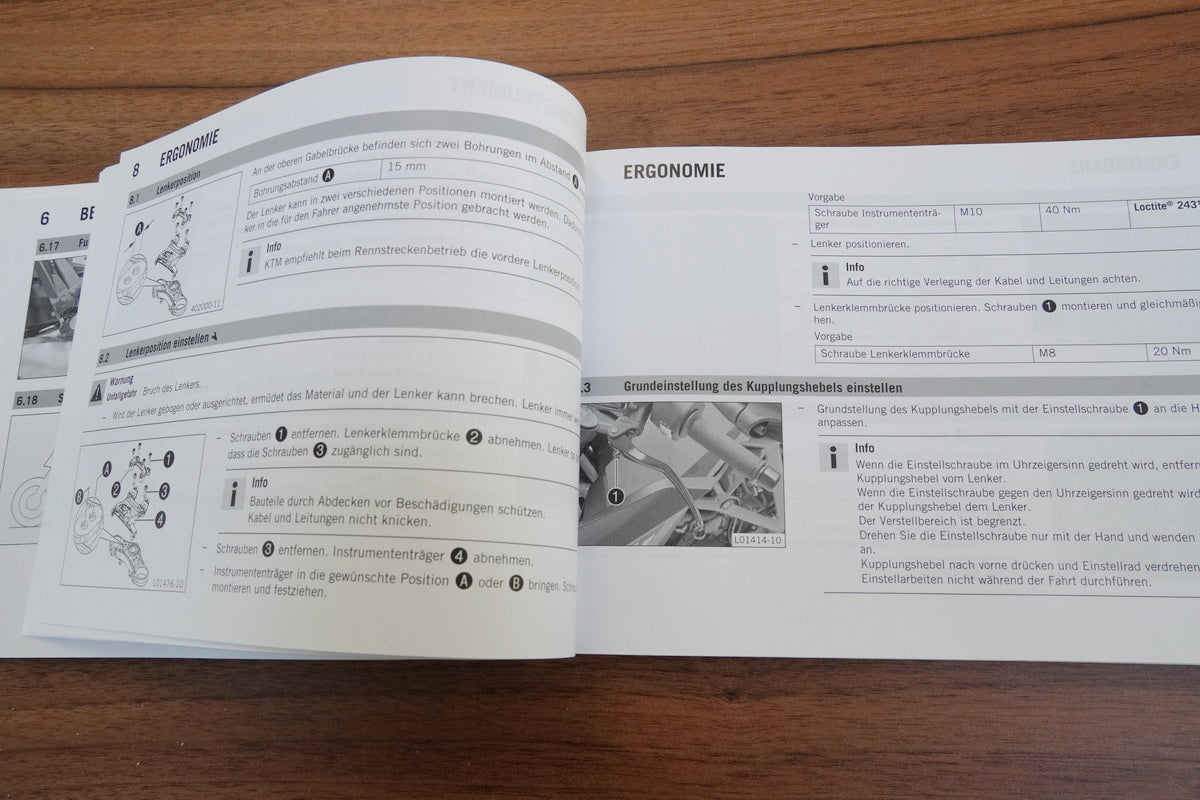 KTM 1290 SUPERDUKE R Bedienungsanleitung orig. Handbuch Betriebsanleitung 14-16