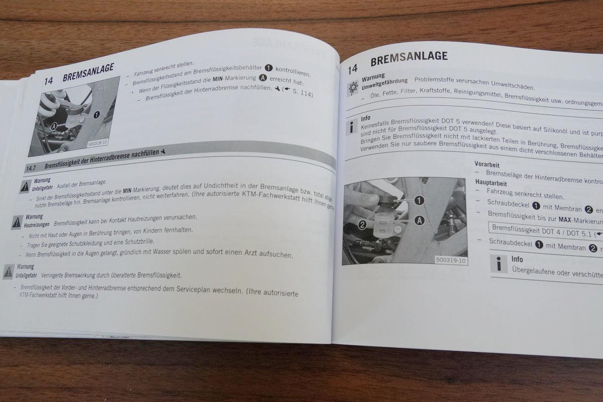 KTM 1290 SUPERDUKE R Bedienungsanleitung orig. Handbuch Betriebsanleitung 14-16