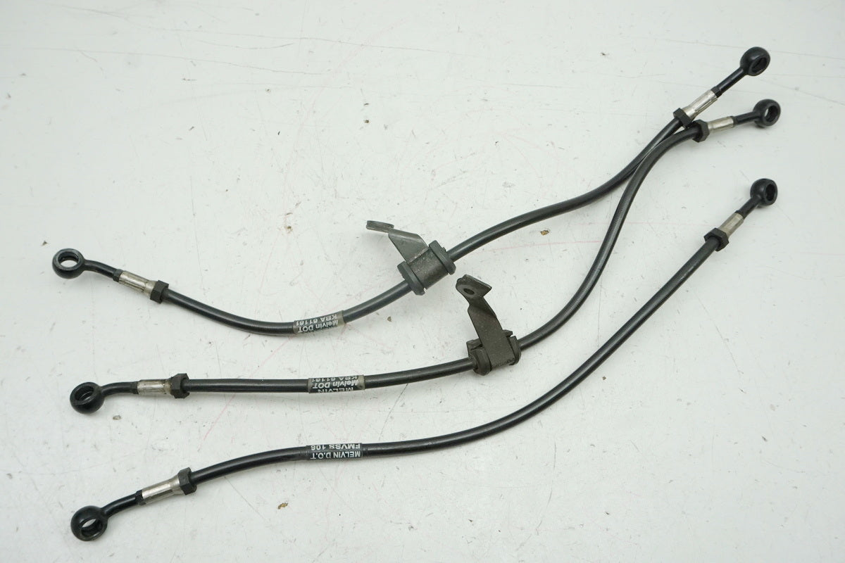 Suzuki GSX 1400 WVBN latiguillos de freno delanteros y traseros Melvin de malla de acero