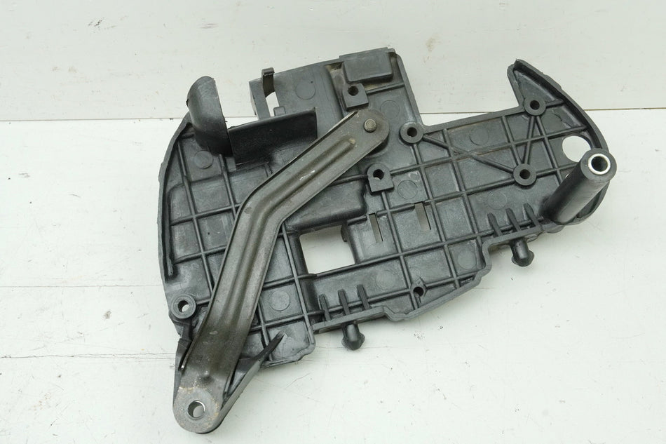 YAMAHA XV 750 4PW VIRAGO Soporte Cubierta Cromada Izquierda Tapa Filtro de Aire Soporte