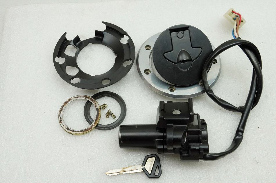KAWASAKI ZX-7R ZX750P Juego de cerraduras, cerradura de encendido, tapa de combustible 96-03