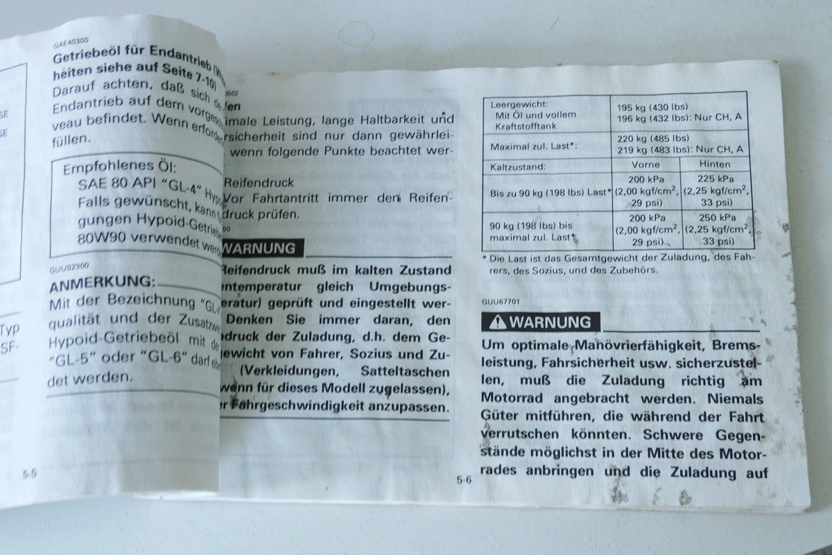 HANDBUCH BEDIENUNGSANLEITUNG YAMAHA XV 535 S / XV 500 S 3BT (3BT-28199-G0)