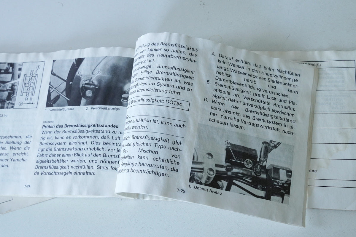 HANDBUCH BEDIENUNGSANLEITUNG YAMAHA XV 535 S / XV 500 S 3BT (3BT-28199-G0)