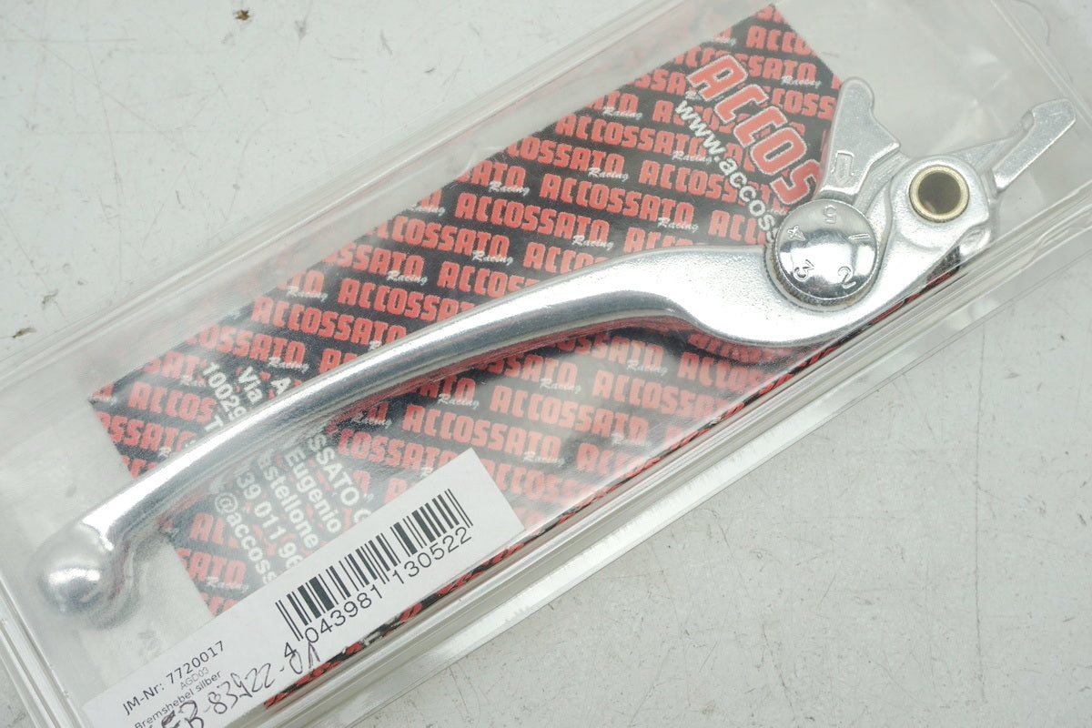 Accossato Bremshebel Bremsgriff silber 7720017 AGD03 Yamaha Suzuki Kawasaki - NEU