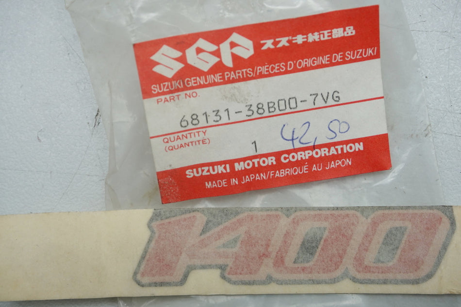 Suzuki Emblem Sticker original 68131-38B00-7VG VS1400 - NEW