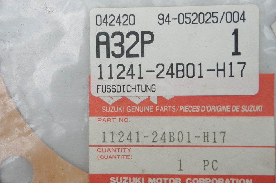 Suzuki Junta de pie Junta de base de cilindro original 11241-24B01-H17 LS650 - NUEVO