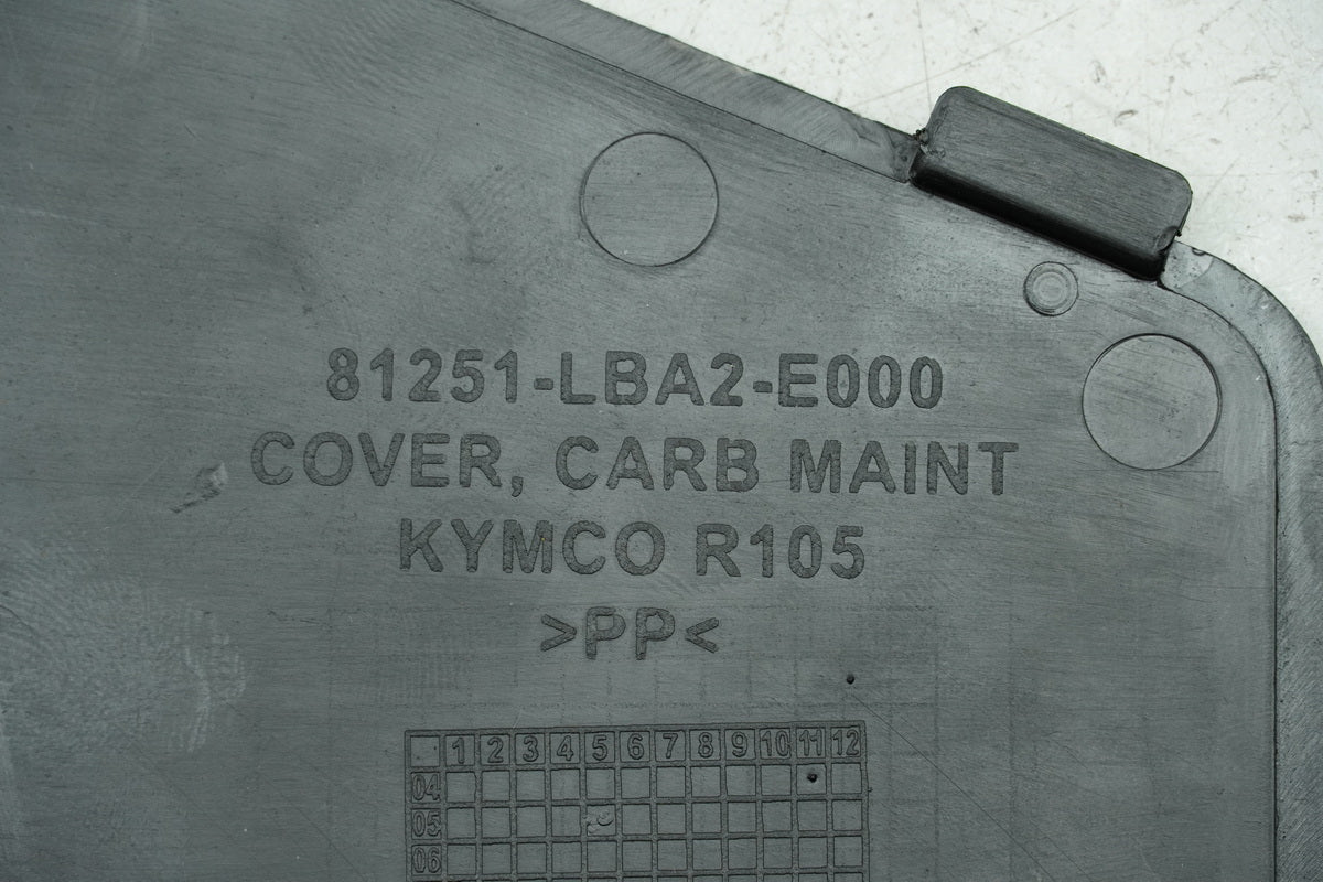 KYMCO XCiting 500 i RFBT70040 Helmet Compartment Cover Carb Maint Lid Trim
