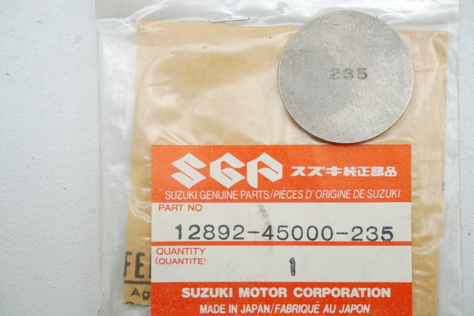 Suzuki Shim Válvula Pastillas de ajuste originales 12892-45000-235 GS - NUEVO